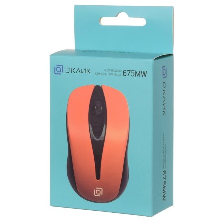 Mouse call 675MW Black/Orange optical (1200DPI) wireless USB for a laptop (3but) 102945-8