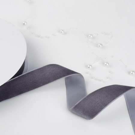 Velvet tape, 25 mm, 18 ± 1 m, color gray No. 184