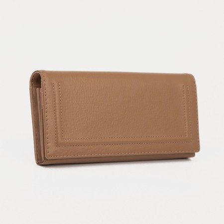 Women's wallet on magnets, beige color