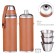 Alcohol flask, stainless steel, gift, 300 ml, with 3 piles of 30 ml