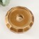 Polystone candlestick for 1 candle "PIAL" gold 11x11x6 cm