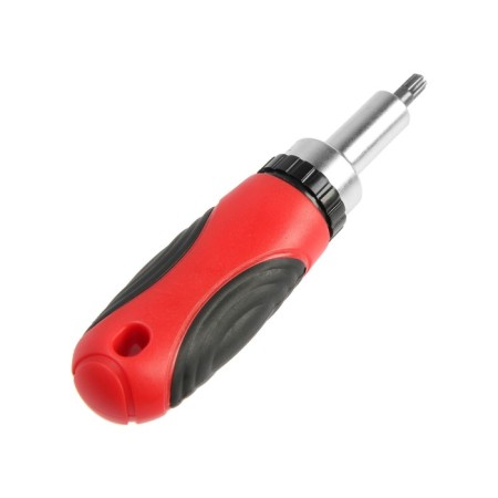A screwdriver with a set of bit and tundra heads, reversible, 2k handle, in a case, 26 items-3