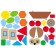 Coloring with stickers for babies. Steam locomotive