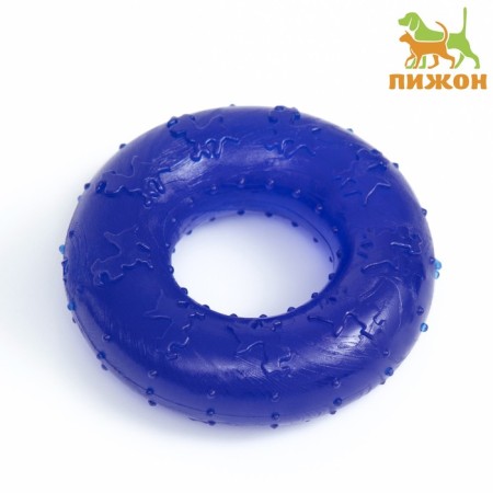 Chewing toy "Ring" Transparent, PP, 6.7 x 2 cm, dark blue