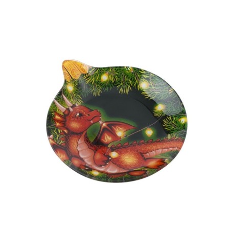 Glass Serving shares "Christmas tree toy. Drakosh ", 18.2 × 15.5 cm-1