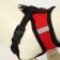 A set of ammunition with a soft harness and a reflective patch, m, Osh 26 cm, OG 36-44 cm, red 761