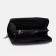 Male purse with zipper, department for bills, for maps, for coins, black color