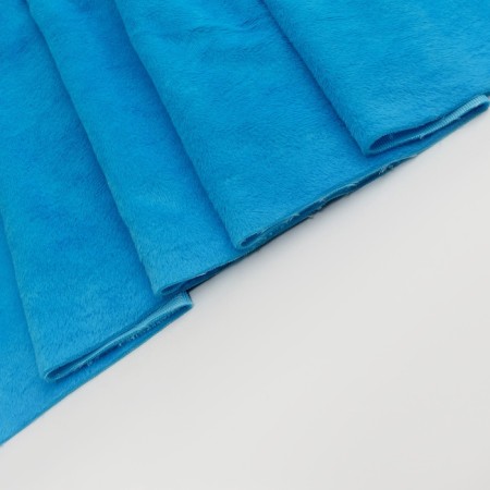 Lock "Meh" on a knitted basis, 100 × 150 cm, blue color-2