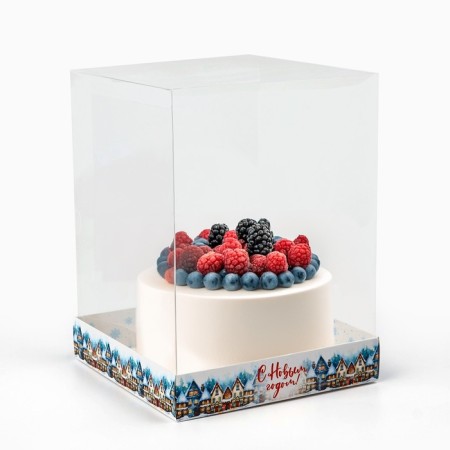 Box for confectionery "Snow City", 15 x 15 x 20 cm, New Year