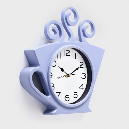 Watching clock, series: kitchen, "cup of coffee", smooth move, 30 x 28.5 cm, dial 16 cm-1