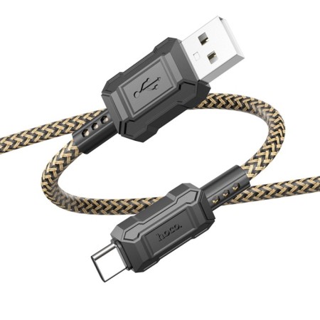 Cable Hoco X94, Type -C - USB, 3 A, 1 m, data transfer, PVC, golden-2