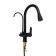 Zein Z7212 kitchen mixer, drinking water crane, with sliding pour, brass, black