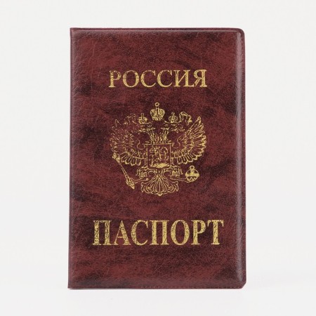 Cover for passport, burgundy color-1