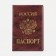 Cover for passport, burgundy color