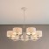 Suspended chandelier Citilux "Tilda" CL469170, 76x76x30 cm, 7x75W, E27, white color