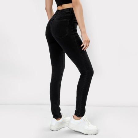 Women's jeans, black color, size 44-46 (W28 L32)-1