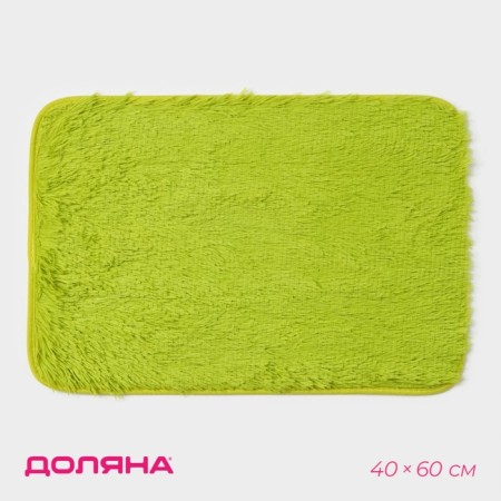 Fluffing shaft rug, 40 × 60 cm, green color