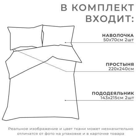 Bed linen Ethel duet Midnight 143x215-2pcs, 220x240, 50x70+3-2 pcs-1
