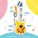Musical guitar, sound, light
