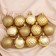 Set of balls plastic D-6 cm, 12 pcs "Largo" gold