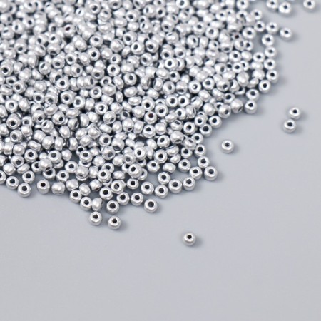 Glass beads 12/0 "silver" 15 grams