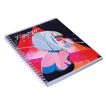 A notebook of 96 sheets in a cage on the crest "Beautiful Girls", cover Combined Cardboard, Mix-1