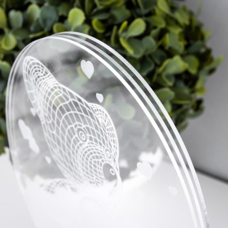 Fourth lamp "Bear with heart" Led usb (90cm) from 3xa Black Black 13.5x5x21 cm Risalux-5