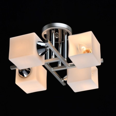 Tetro chandelier, 4x40W E27, silver color, chrome-1