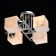 Tetro chandelier, 4x40W E27, silver color, chrome
