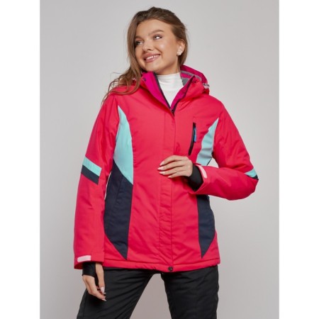 Ski jacket female winter, size 42, pink color-2