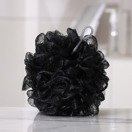 Body washcloth "ball", 50 g, black color