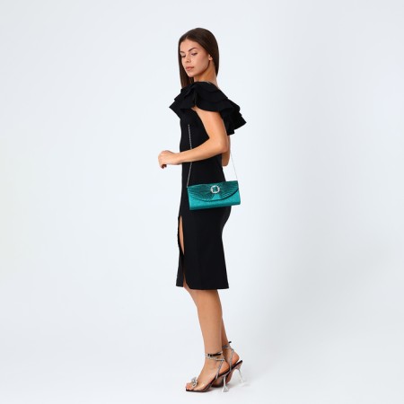 Female bag on a magnet, green color-6