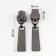 Automatic lock for metal zippers, No. 5, 10 pcs, black nickel color