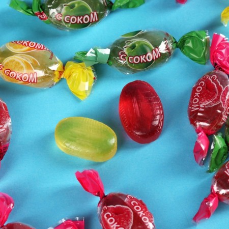 Caramel with fruit filling "Children's", 100 g-1