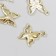 Decor for creativity metal, rhinestones "Light butterfly" gold 2.2x2 cm