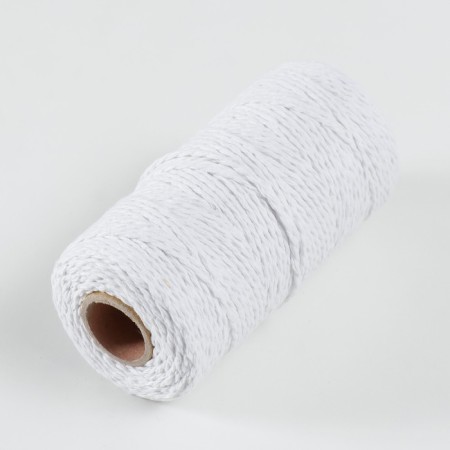 Yarn 100% cellulose "Softino Raffia Color Melange" Washed, White 100m ± 2m 87 g-1