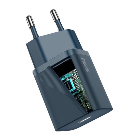 Network charger Baseus, Type - C, 3 A, QC, 20W, Blue-4
