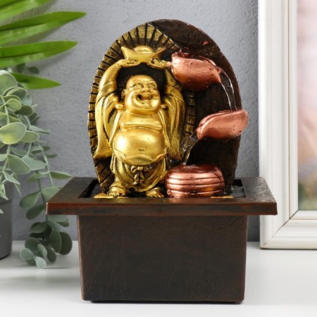 The desktop fountain "Happy Hothee with Mattle of Gold" 13x13x20 cm