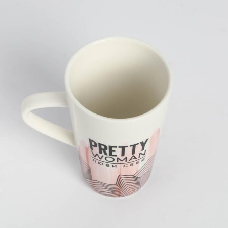 Ceramic mug Pretty Woman, 450 ml, white color-2