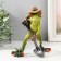 Souvenir Polystone Lac "frog with a shovel, in a straw hat" 10x15x15.5 cm