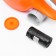 Diil roulette, 8 m, up to 50 kg, tape, rubberized pen, orange with gray