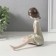Polystone souvenir "Baby in a green polka dot dress" 19x9.5x14.5 cm