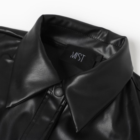 Women's shirt from eco -leather Mist, r.44, black-8