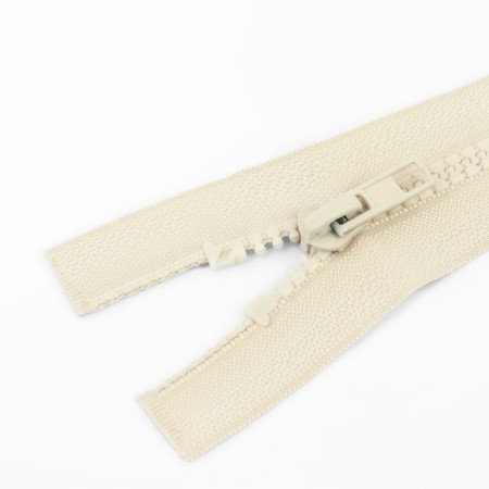 Lightning "Tractor", No. 5, connective, 2 runners, automatic locks, 90 cm, ivory color-1
