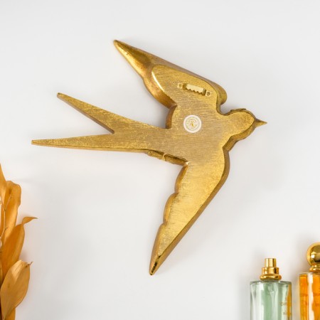 Panel interior polystone "Mirror swallow with patterns" gold 28x4.5x27 cm-3
