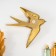 Panel interior polystone "Mirror swallow with patterns" gold 28x4.5x27 cm