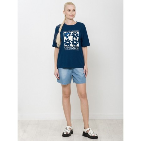 Female T -shirt, size XXS, blue color-2