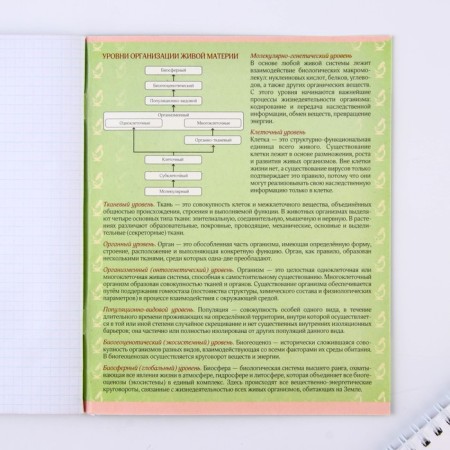 Subject notebook 48 sheets, A5, fonts, from reference. mat. “September 1: Biology”, cover coated cardboard 230 gr., Inner block in a cage 80 gr., White is 96%-6