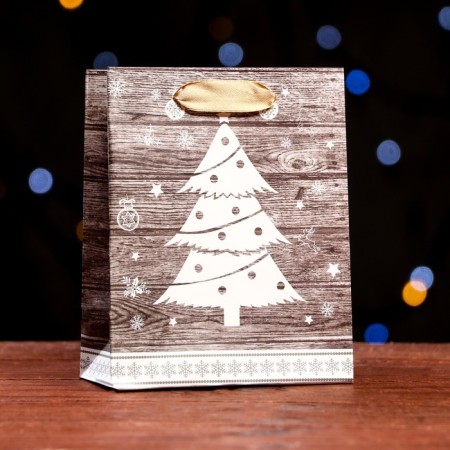 Laminated "White Fir tree" package 11.5 x 14.5 x 6 cm