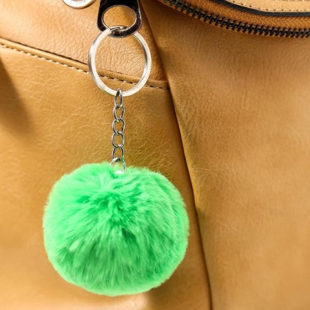 Fluffy on the ring "Pompon" d = 5 cm mix